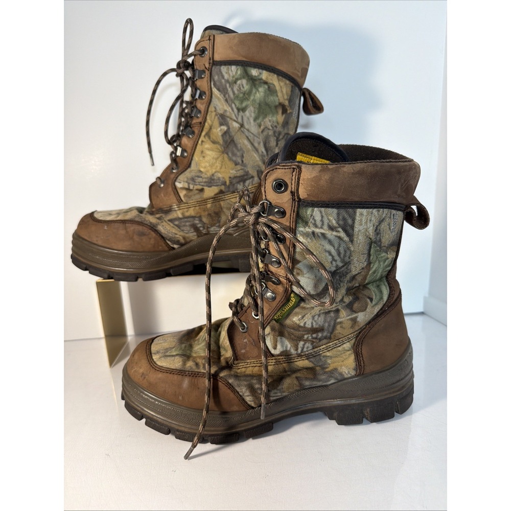 Cabelas Aqua Shield Waterproof Thinsulate Camo Hunting Boots Men's Size 10M